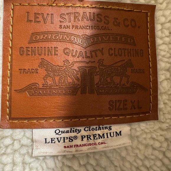 Men’s LEVIS Denim Sherpa Premium Teucker Jacket. Size XL. - Picture 4 of 7